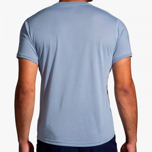 تیشرت ورزشی مردانه بروکس مدل Brooks Men's Distance Short Sleeve|آبی آسمانی