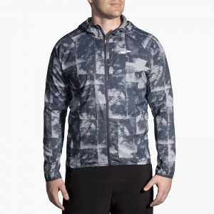 سویشرت ورزشی مردانه بروکس مدل Brooks Men's Canopy Jacket|طوسی طرح دار