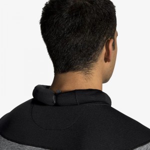 هودی نیم زیپ ورزشی مردانه بروکس مدل Brooks Men's Thermal Hoodie|طوسی