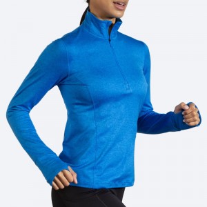 نیم زیپ ورزشی زنانه بروکس مدل Brooks Women's Dash 1/2 Zip|آبی