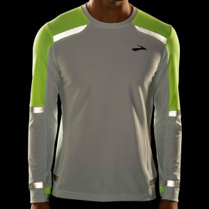 آستین بلند ورزشی مردانه بروکس مدل Brooks Mens Carbonite Long Sleeve|سفید