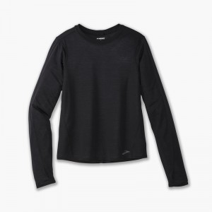 آستین بلند ورزشی زنانه بروکس مدل Brooks Women's Distance Long Sleeve|مشکی