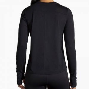 آستین بلند ورزشی زنانه بروکس مدل Brooks Women's Distance Long Sleeve|مشکی