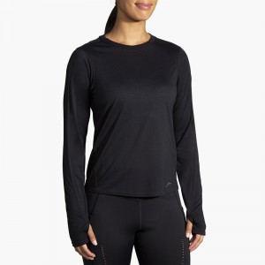 آستین بلند ورزشی زنانه بروکس مدل Brooks Women's Distance Long Sleeve|مشکی