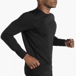 آستین بلند ورزشی مردانه بروکس مدل Brooks Men's Distance Long Sleeve|مشکی