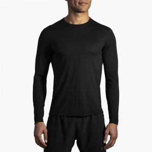 آستین بلند ورزشی مردانه بروکس مدل Brooks Men's Distance Long Sleeve|مشکی