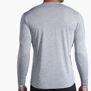 آستین بلند ورزشی مردانه بروکس مدل Brooks Men's Distance Graphic Long Sleeve|طوسی