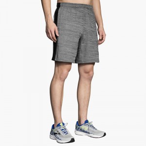 شورت ورزشی مردانه بروکس مدل Brooks Men Rep 8 Short|طوسی