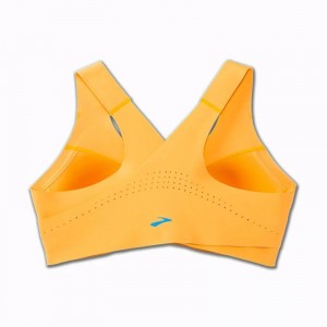 نیم تنه ورزشی زنانه بروکس مدل Brooks Dare Crossback Run Bra|زرد