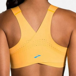 نیم تنه ورزشی زنانه بروکس مدل Brooks Dare Crossback Run Bra|زرد