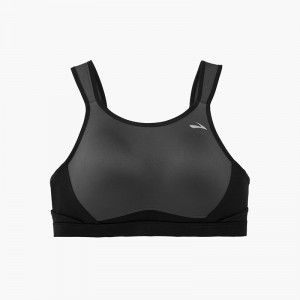 نیم تنه ورزشی فنردار زنانه بروکس مدل Brooks Maia Sports Bra|طوسی