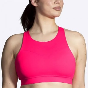 نیم تنه ورزشی زنانه بروکس مدل Brooks 3 Pocket Sports Bra|صورتی