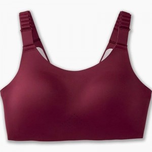 نیم تنه ورزشی زنانه بروکس مدل Brooks Scoopback 2 Sports Bra| زرشکی
