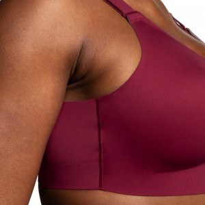 نیم تنه ورزشی زنانه بروکس مدل Brooks Scoopback 2 Sports Bra| زرشکی