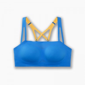 نیم تنه ورزشی زنانه بروکس مدل Brooks Dare Crisscross Run Bra|آبی