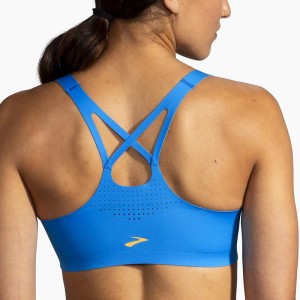 نیم تنه ورزشی زنانه بروکس مدل Brooks Dare Crisscross Run Bra|آبی