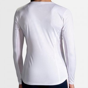 آستین بلند ورزشی زنانه بروکس مدل Brooks Women's Stealth Long Sleeve|سفید