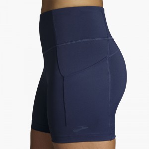 شورت تایت ورزشی زنانه بروکس مدل Brooks Women's Method5" Short Tight|سرمه ای