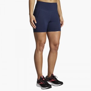 شورت تایت ورزشی زنانه بروکس مدل Brooks Women's Method5" Short Tight|سرمه ای