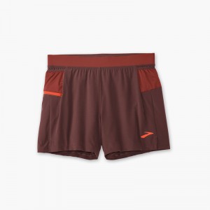 شورت ورزشی مردانه بروکس مدل Brooks Men's Sherpa 5" 2-in-1 Short|مسی کشمشی