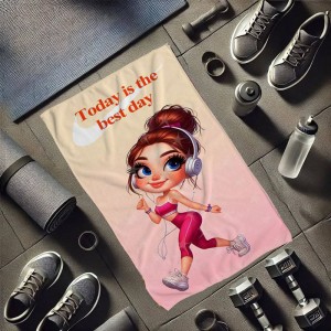 زیر انداز ورزشی طرح دار مدل Patterned sports towel|یک تکه