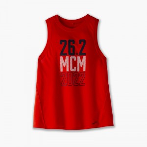 تاپ ورزشی زنانه بروکس مدل Brooks Women's Distance Graphic Tank|قرمز