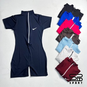 رامپر ورزشی زنانه نایکی Nike women's sports romper|نیم زیپ
