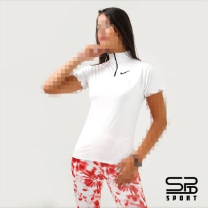نیم زیپ آستین کوتاه ورزشی زنانه نایکی Nike Women's Half-Zip Short Sleeve Sports Top
