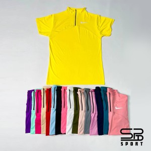 نیم زیپ آستین کوتاه ورزشی زنانه نایکی Nike Women's Half-Zip Short Sleeve Sports Top