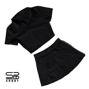 ست کراپ دامن وارداتی Crop and skirt set| آستین کوتاه
