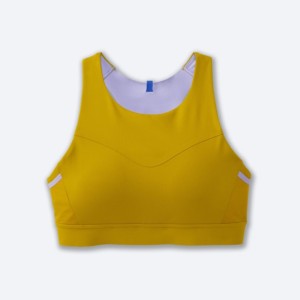 نیم تنه ورزشی زنانه بروکس مدل Brooks 3 Pocket Sports Bra|طلایی