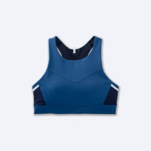 نیم تنه ورزشی زنانه بروکس مدل Brooks 3 Pocket Sports Bra|آبی طوسی