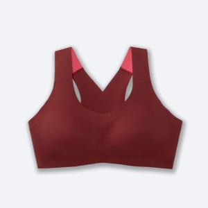 نیم تنه ورزشی زنانه بروکس مدل Brooks Dare Crossback Run Bra|عنابی