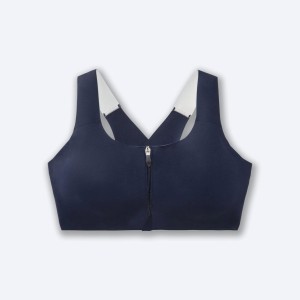 نیم تنه ورزشی زنانه بروکس مدل Brooks Dare Zip Run Bra|سرمه ای