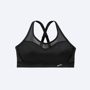 نیم تنه ورزشی زنانه بروکس مدل Brooks Fastforward crossback Bra|ذغالی