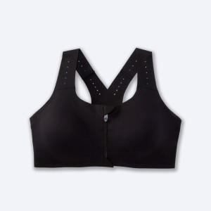 نیم تنه ورزشی زنانه بروکس مدل Brooks Dre Zip 2.0 Sports Bra|مشکی