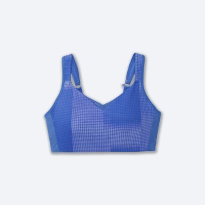 نیم تنه ورزشی زنانه بروکس مدل Brooks Convertible Sports Bra|آبی طرح دار