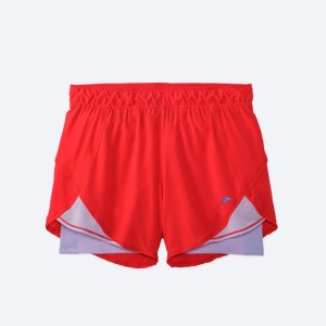 شورت ورزشی زنانه بروکس مدل Brooks Women's Chaser5" 2-in-1 Short|نارنجی