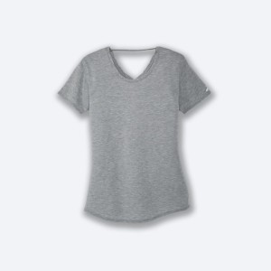 تیشرت ورزشی زنانه بروکس مدل Brooks Women's Distance Short Sleeve|طوسی