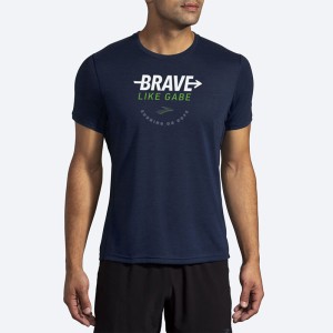 تیشرت ورزشی مردانه بروکس مدل Brooks Men's BLG Distance Graphic Short Sleeve