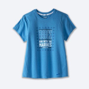 تیشرت ورزشی زنانه بروکس مدل Brooks Women's Distance Graphic Short Sleeve