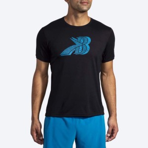 تیشرت ورزشی مردانه بروکس مدل Brooks Men's Distance Graphic Short Sleeve