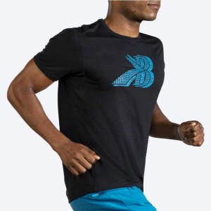 تیشرت ورزشی مردانه بروکس مدل Brooks Men's Distance Graphic Short Sleeve