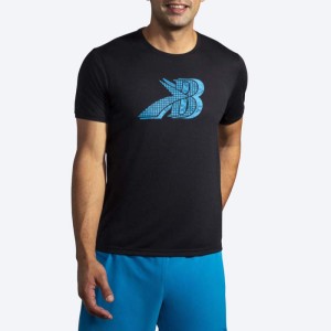 تیشرت ورزشی مردانه بروکس مدل Brooks Men's Distance Graphic Short Sleeve