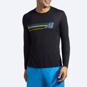 آستین بلند ورزشی مردانه بروکس مدل Brooks Men's Distance Graphic Long Sleeve