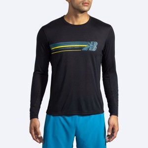 آستین بلند ورزشی مردانه بروکس مدل Brooks Men's Distance Graphic Long Sleeve