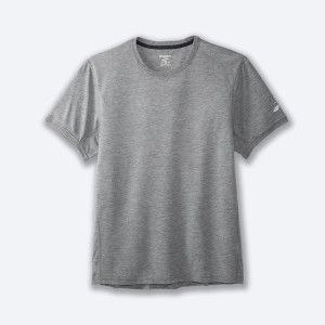 تیشرت ورزشی مردانه بروکس مدل Brooks Men's Distance Short Sleeve|طوسی