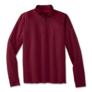 نیم زیپ ورزشی مردانه بروکس مدل Brooks Men's Dash 1/2 Zip|زرشکی