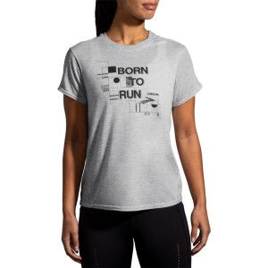 تیشرت ورزشی زنانه بروکس مدل Brooks Women's Distance Graphic Short Sleeve