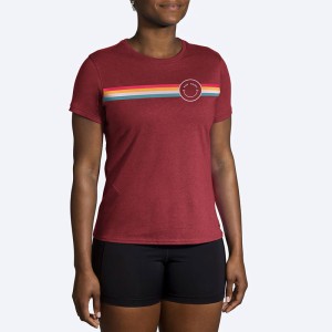 تیشرت ورزشی زنانه بروکس مدل Brooks Women's Distance Short Sleeve